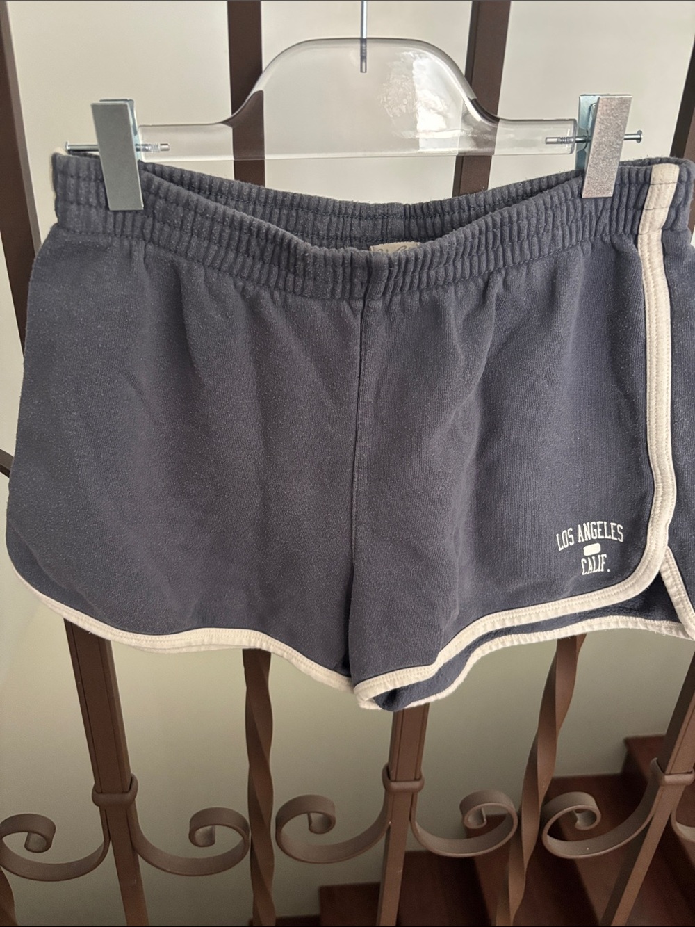 Brandy Melville Navy Athletic Shorts with White Trim